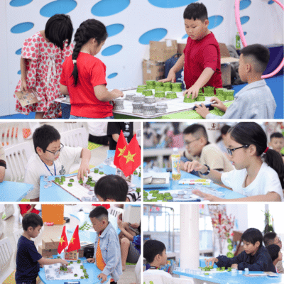 Các kỳ thủ nhí tập trung cao độ thực chiến tại Thư viện KHTH TP.HCM để chạy đà chuẩn bị cho Giải đấu Cờ Đông Sơn lần 2.