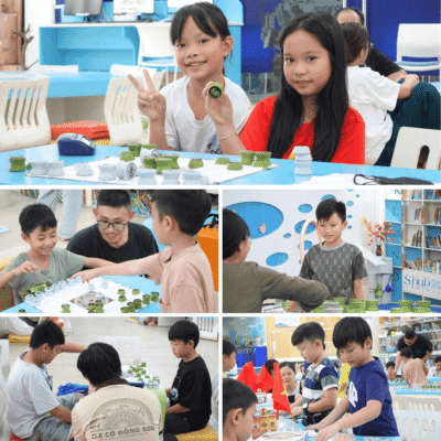 Các kỳ thủ nhí vui vẻ giao lưu và rèn luyện kỹ năng trong buổi sinh hoạt Cờ Đông Sơn để chuẩn bị cho giải đấu Cúp Hùng Vương 2026.