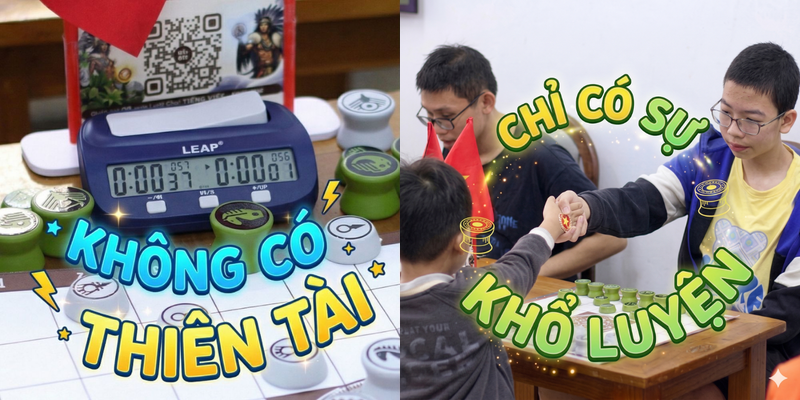 hông điệp "Không có thiên tài, chỉ có sự khổ luyện" khích lệ tinh thần các kỳ thủ tích cực rèn luyện trước thềm giải đấu Cúp Hùng Vương 2026.