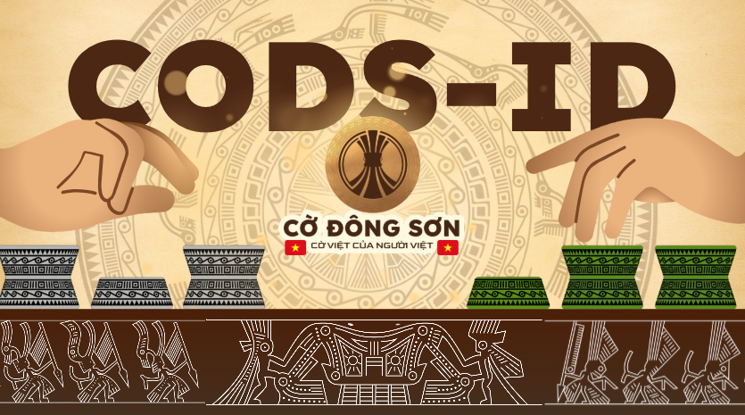 Hình ảnh minh họa mã định danh CODS-ID, tấm thẻ căn cước để kỳ thủ ghi nhận kết quả luyện tập, tích lũy điểm elo và tham gia bảng xếp hạng Cờ Đông Sơn.