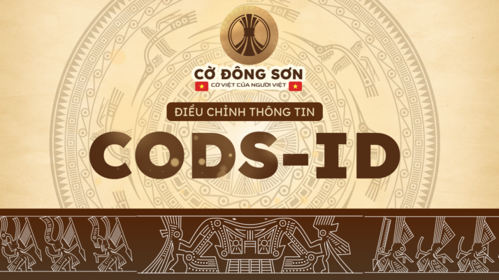 Hình ảnh minh họa mã định danh CODS-ID, tấm thẻ căn cước để kỳ thủ ghi nhận kết quả luyện tập, tích lũy điểm elo và tham gia bảng xếp hạng Cờ Đông Sơn.